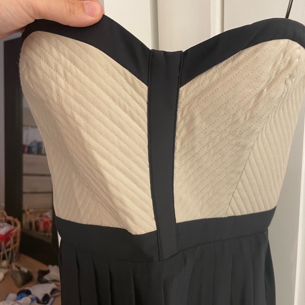Parker dress, size small.  Navy and beige